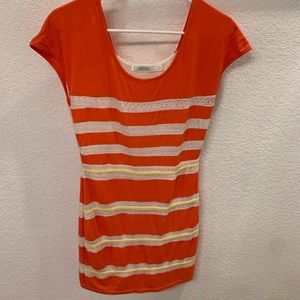 Fitted Dress W/Mesh Back